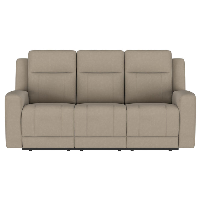 Brentwood Upholstered Motion Reclining Sofa Taupe