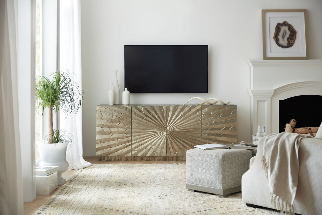 Melange - 78" Big Bang Entertainment Console - Pearl Silver
