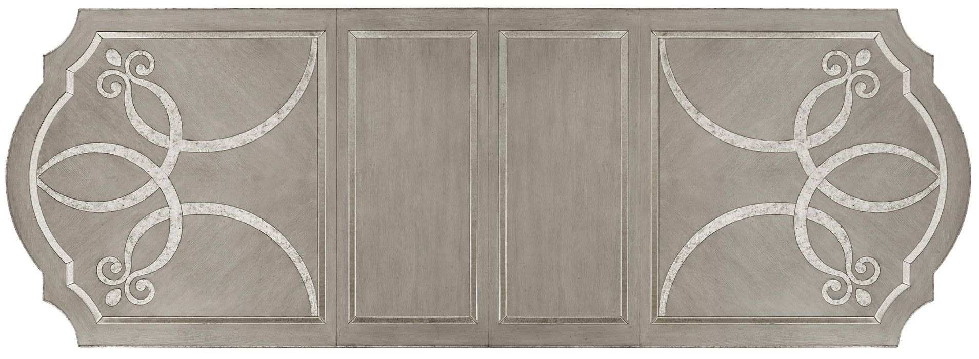 Sanctuary - Rectangle Dining Table With 2-20" Leaves - Pearl Silver