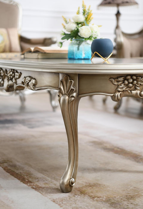 T197 - Coffee Table & 2 End Tables - Champagne