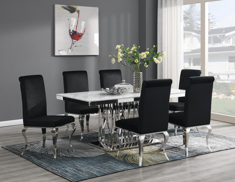G-081-T-WHITE - Marble Dining Table - White