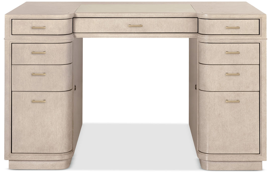 Marlowe - Knee-Hole Desk - Polished Limestone