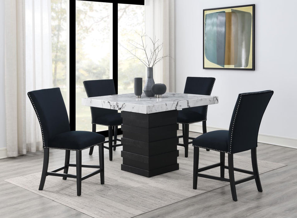 D138 - Counter Height Table - White / Black