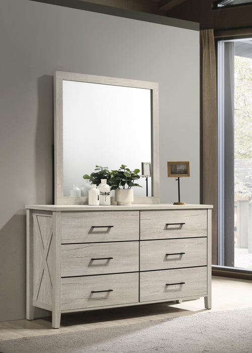 B523 - Mirror - White Wash