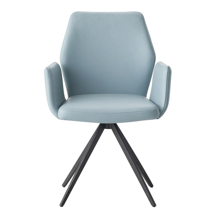 Segismunda - Side Chair With Swivel - Light Blue & Black