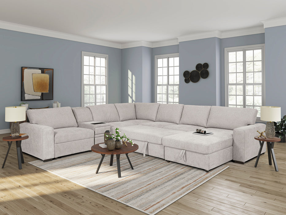 Flaglere 5-Piece Sectional with Pop Up Sleeper and Chaise