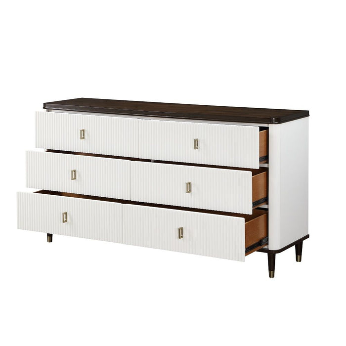 Carena - Dresser With Jewelry Tray - White & Brown