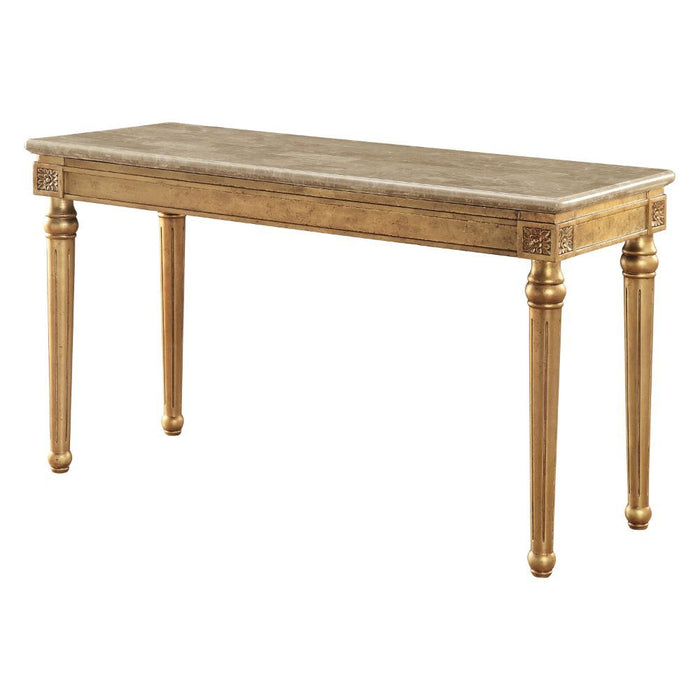Daesha - Accent Table - Marble & Antique Gold