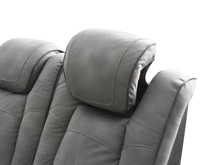 U77 - Power Reclining With Power Headrest, Storage Arms / USB And Wireless Charger Loveseat - Slate