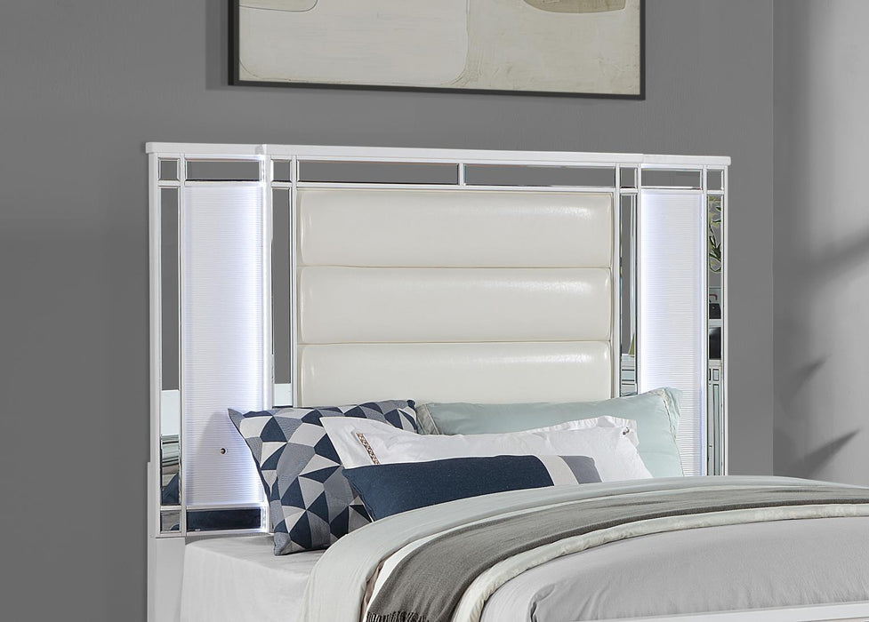 B224 - Upholstered Bed With LED Light