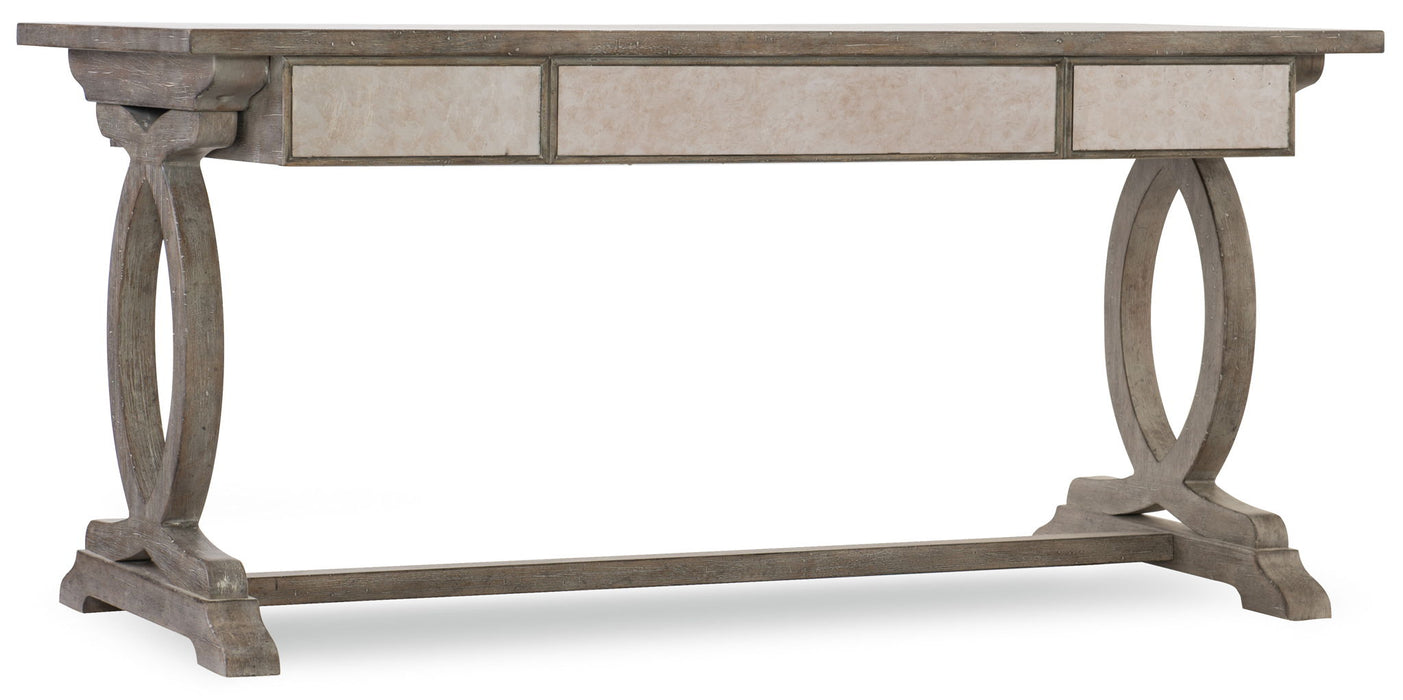 Rustic Glam - Trestle Desk - Dark Gray