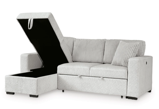 Poppleton 2-Piece Sectional with Pop Up Sleeper and Chaise