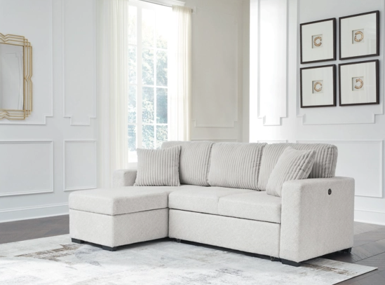 Poppleton 2-Piece Sectional with Pop Up Sleeper and Chaise