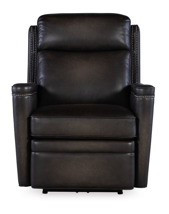 MS - Hamilton Power Recliner With Power Headrest - Dark Brown