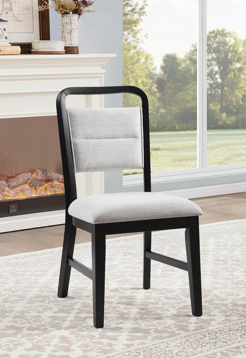 D180 - 5 Piece Dining Room Set (Table, 4 Side Chairs) - Black / White