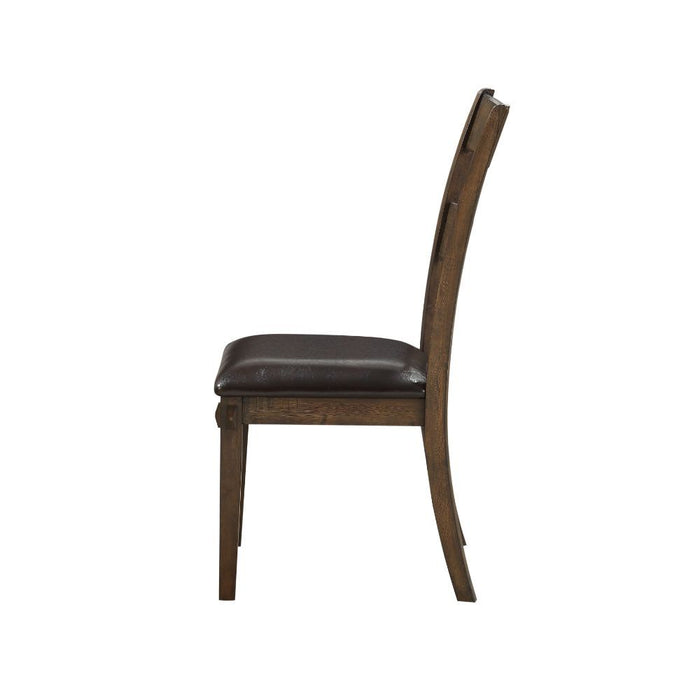 Nabirye - Side Chair (Set of 2) - PU & Dark Oak