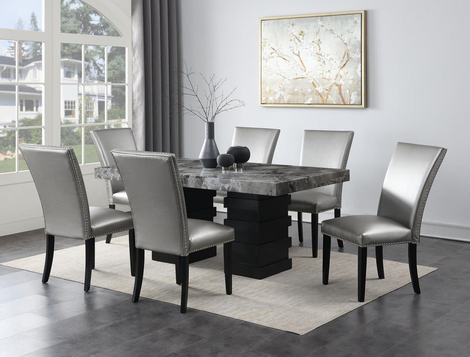 D137 - Dining Room Set With Faux Leather Chairs