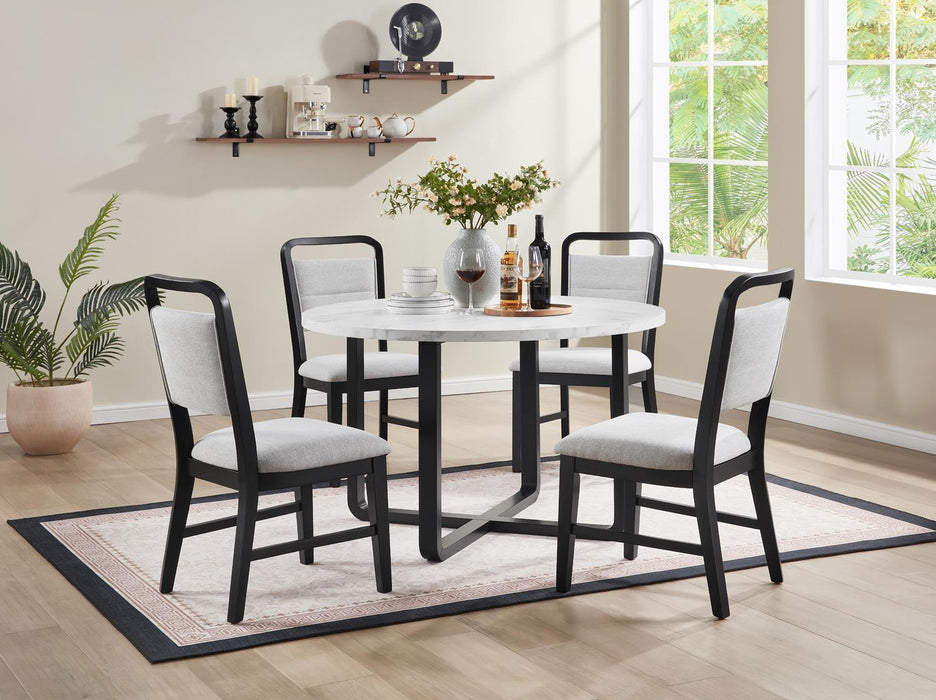 D180 - Dining Side Chair - Black / White