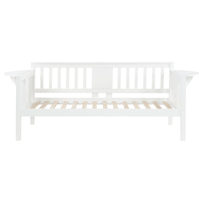 Bethany Wood Twin Daybed with Drop-down Tables White