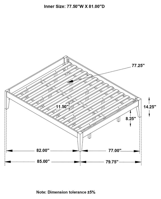 Hounslow Eastern King Universal Platform Bed White