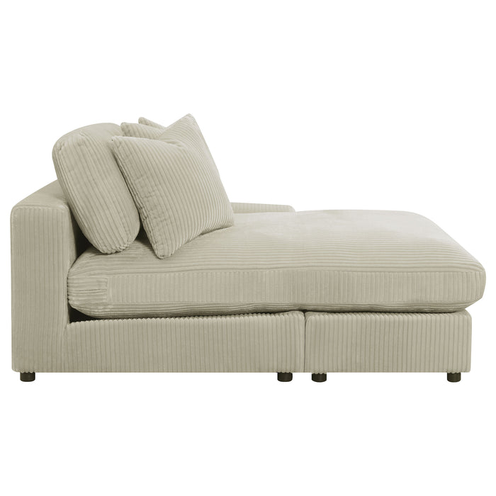 Blaine 2-Piece Corduroy Reversible Chaise Sectional Sofa Sand