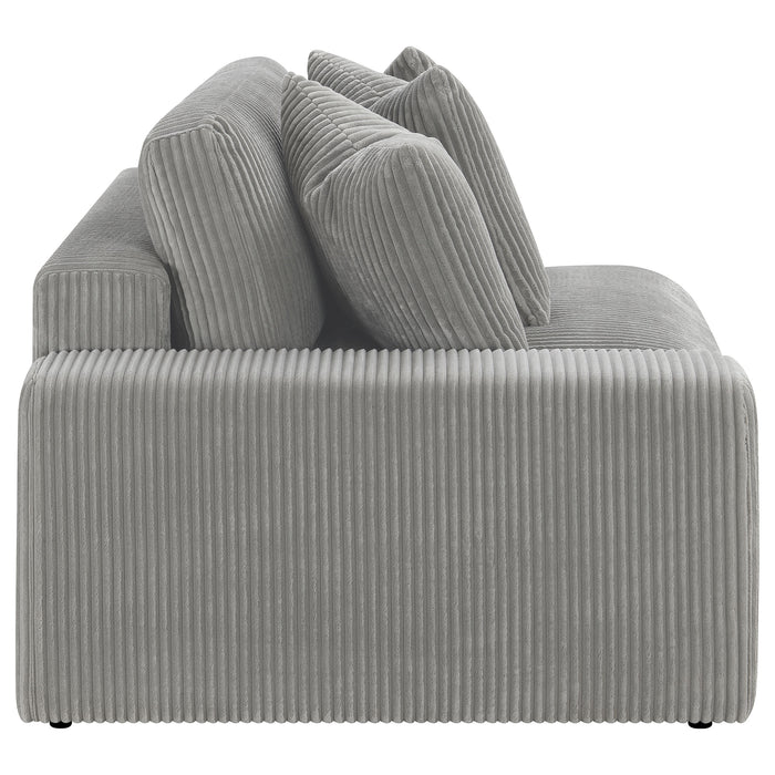 Blaine 2-Piece Corduroy Reversible Chaise Sectional Sofa Fog