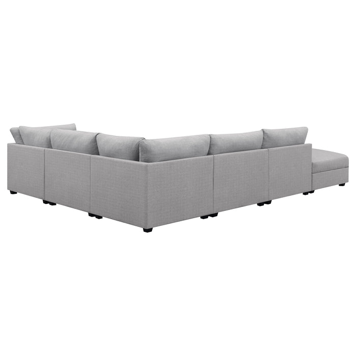 Cambria 6-piece Upholstered Modular Sectional Grey