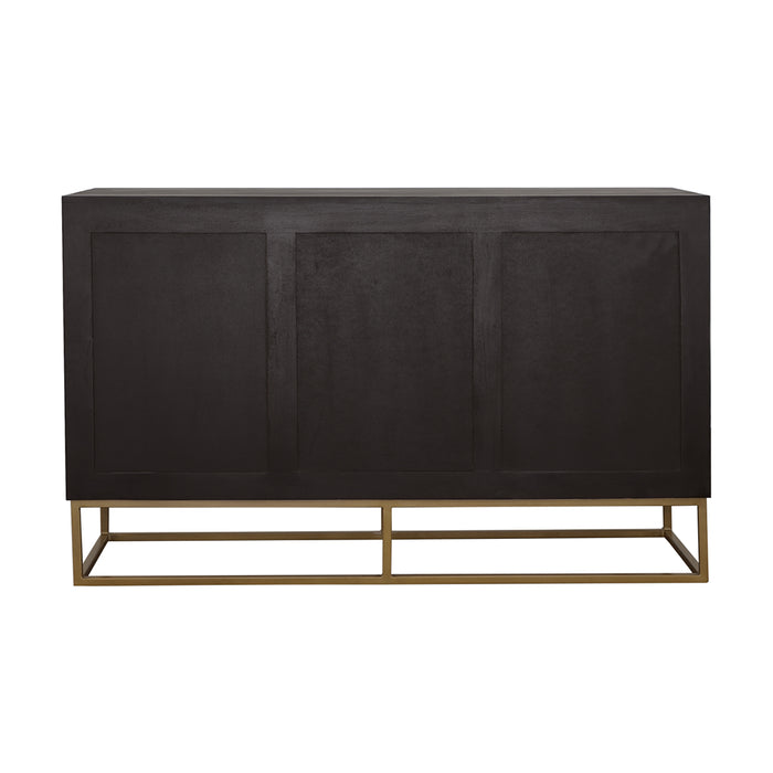 Zara 2-door 57-inch Wood Accent Storage Cabinet Black Walnut