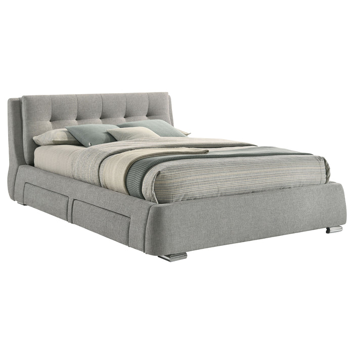 Fenbrook Upholstered Eastern King Storage Panel Bed Grey