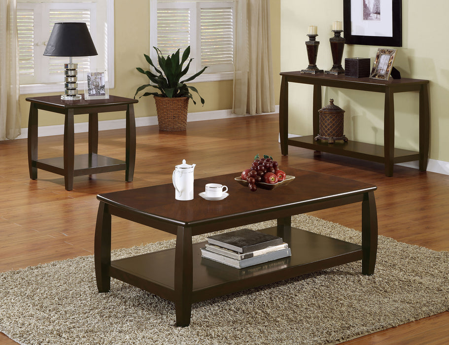 Dixon Rectangular Coffee Table with Lower Shelf Espresso