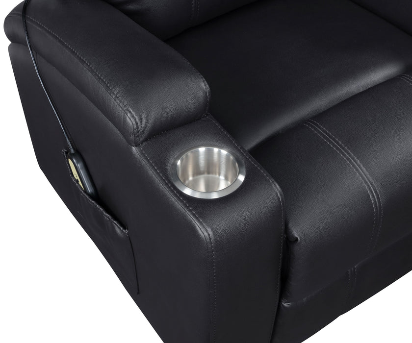 Armstrong Tufted Faux Leather Power Lift Massage Recliner Espresso