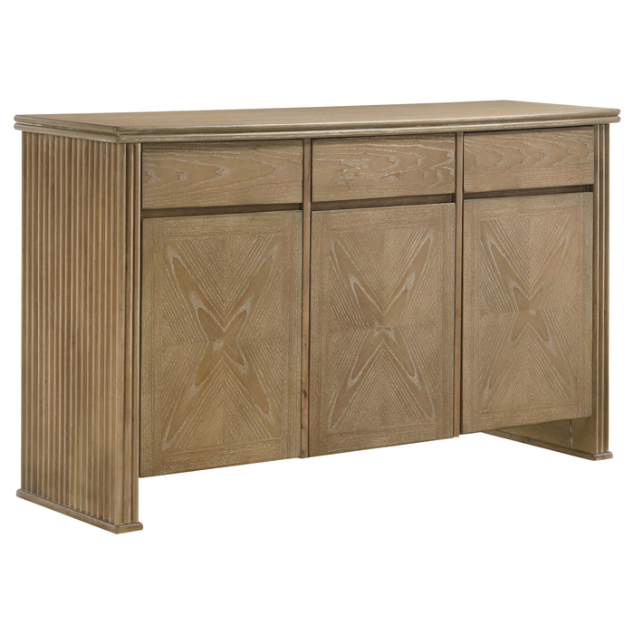 Adina 3-door 59-inch Sideboard Server Distressed Light Brown