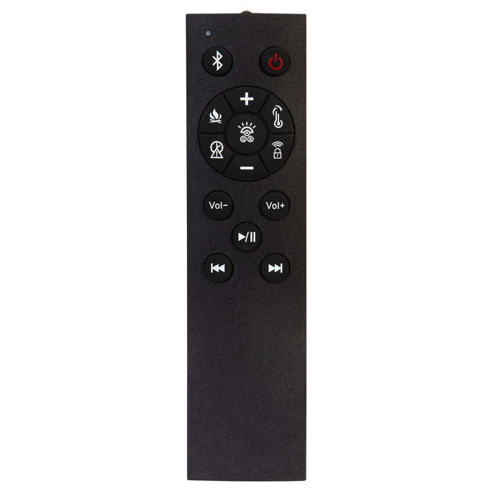 Preston Upholstered Eastern King Audio Flame Visualizer Bed Dark Blue