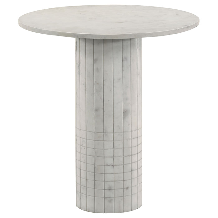 Astoria 2-piece Marble Coffee and End Table Set White