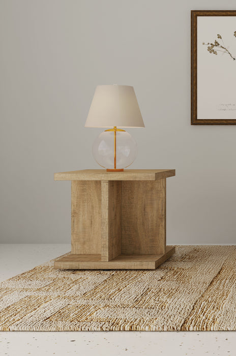 Cortona Square Engineered Wood End Side Table Mango