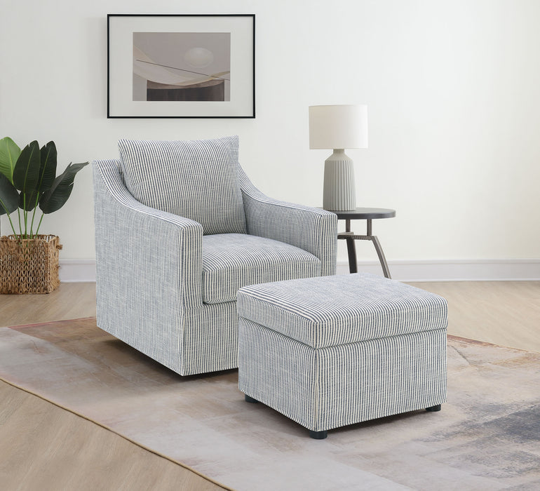 Winter Upholstered Hydraulic Lift Top Storage Ottoman Grey