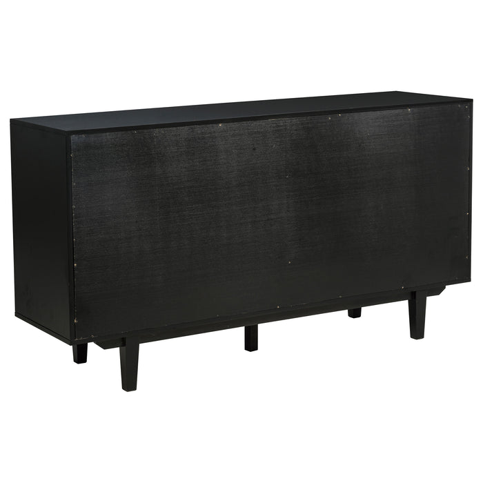 Middleton 4-door Sideboard Server with Dual Drawers Black
