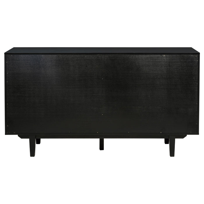 Middleton 4-door Sideboard Server with Dual Drawers Black