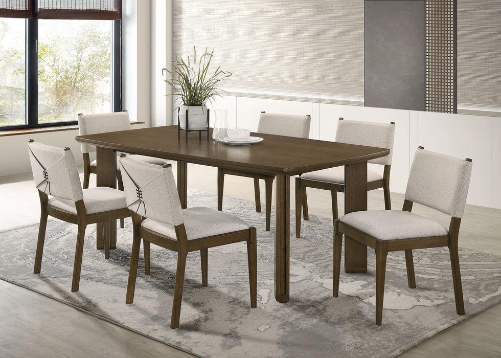 Ottowa 7-piece Rectangular Wood Dining Room Table Set Brown