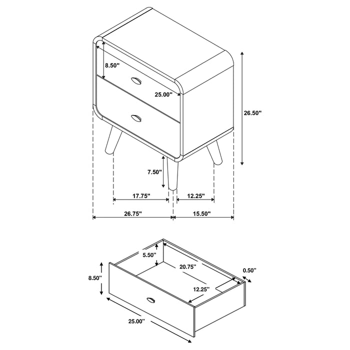 Robyn 4-piece Twin Bedroom Set Light Ash