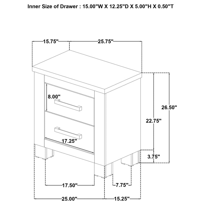 Oakglen 4-piece California King Bedroom Set Weathered Oak