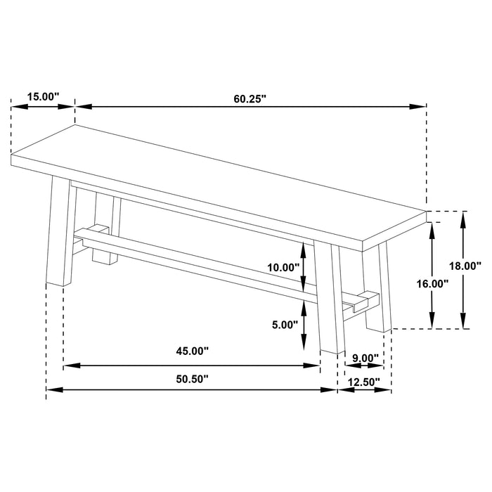 Middleton 6-piece Extension Leaf Dining Set Brown and Black