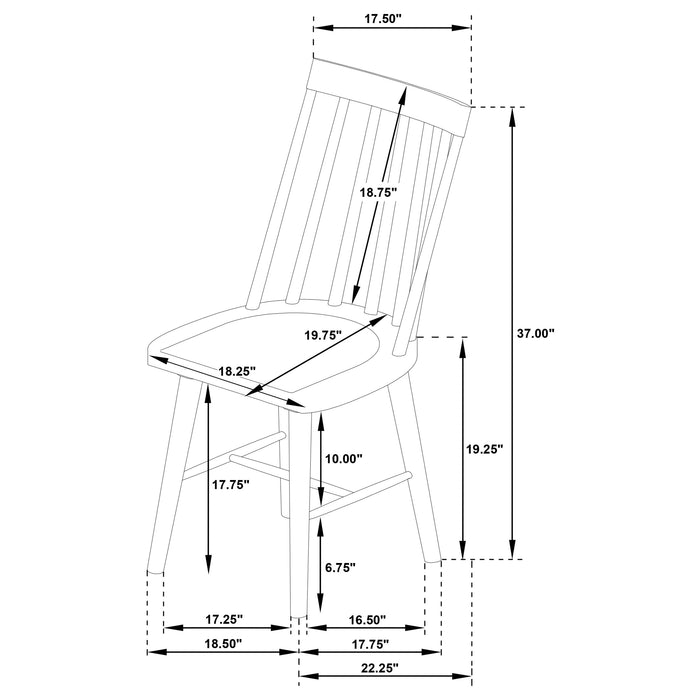 Middleton 6-piece Extension Leaf Dining Set Brown and Black