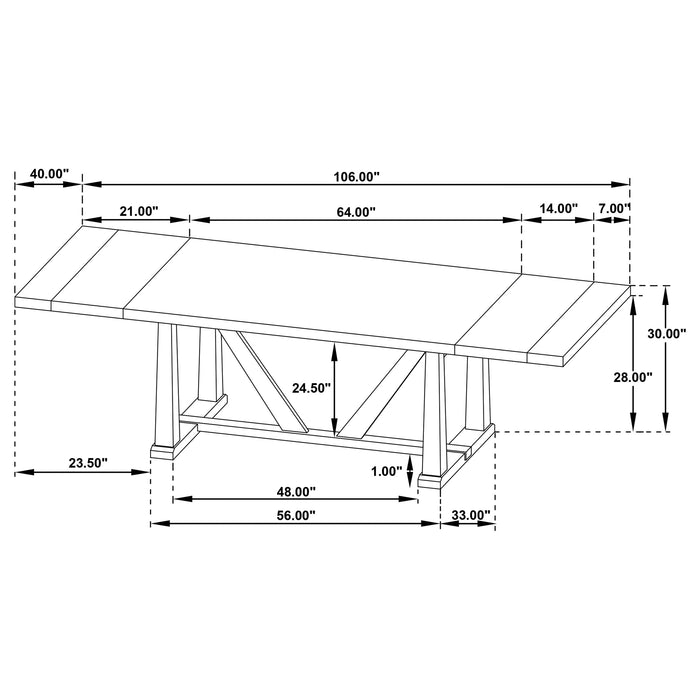Middleton 10-piece Extension Leaf Dining Set Natural Brown