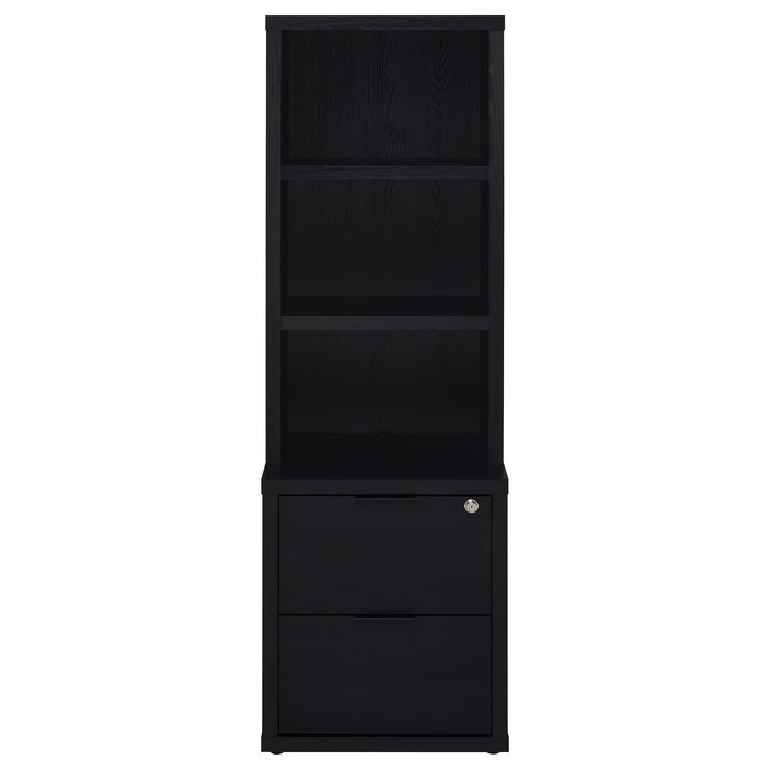Westpark 3-piece Full Bedroom Set Bookcase Headboard Black