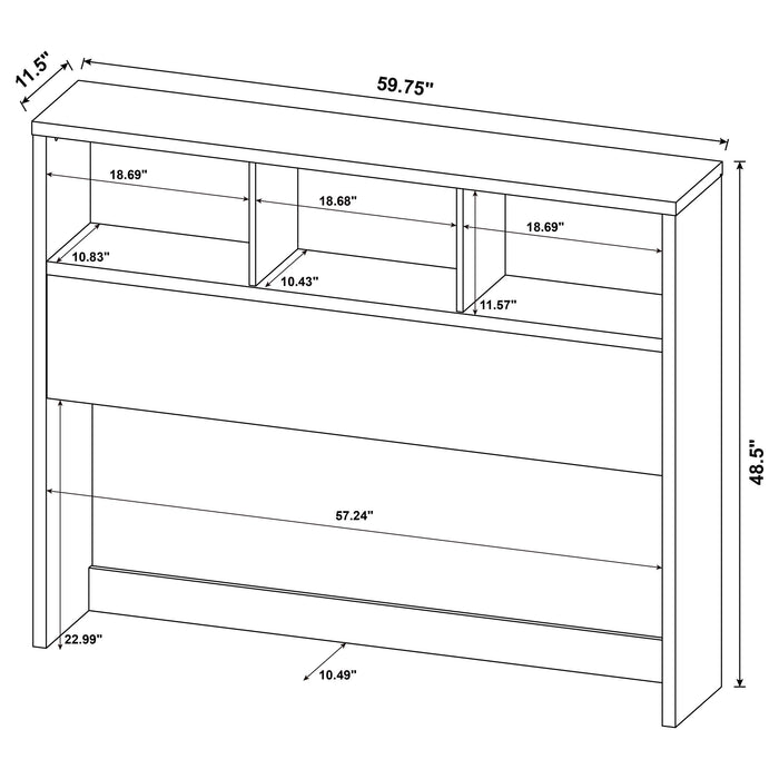Westpark 3-piece Queen Bedroom Set Bookcase Headboard Mango