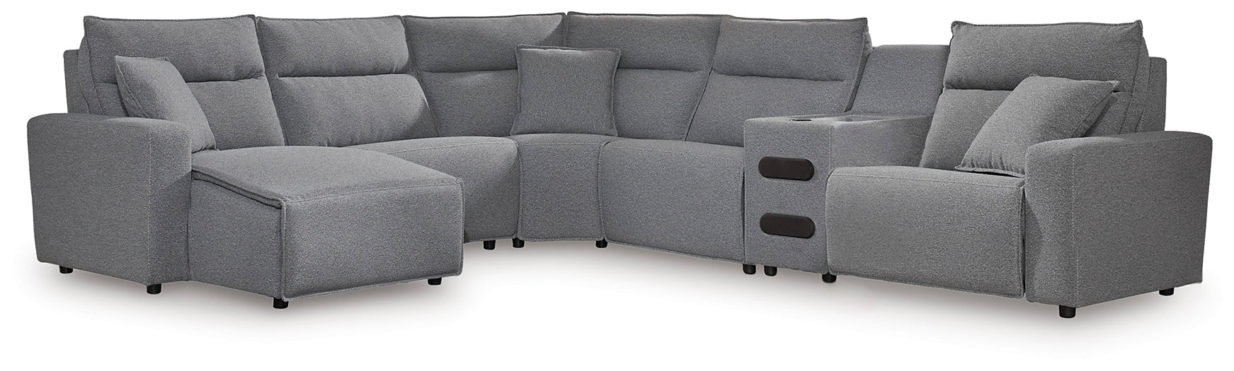 ModMax II 6-Piece Reclining Sectional with Chaise and Audio Console
