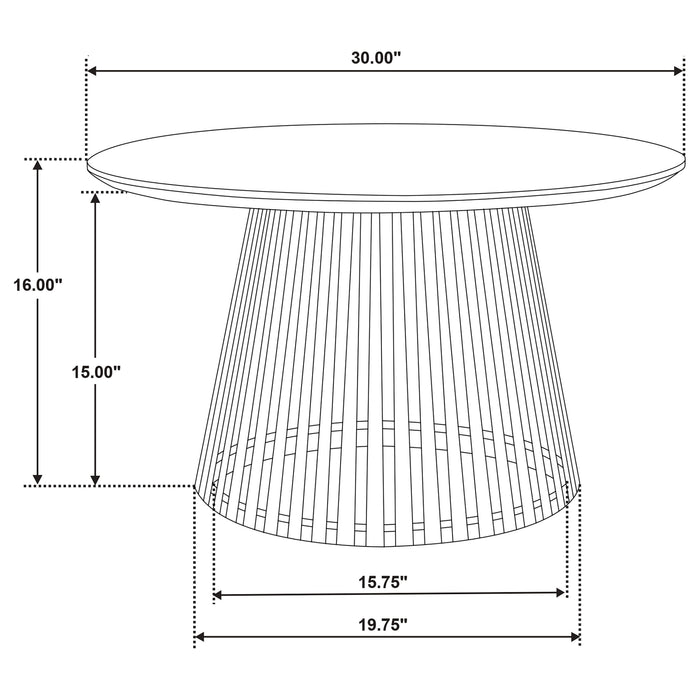 Touhy 2-piece Round Coffee and End Table Set Natural Mango