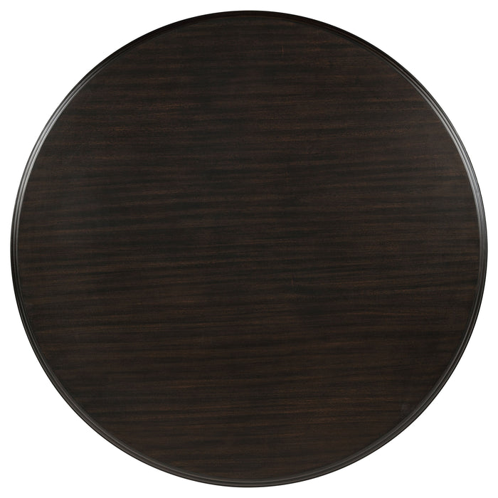 Twyla 5-piece Round Wood Dining Room Table Set Dark Cocoa