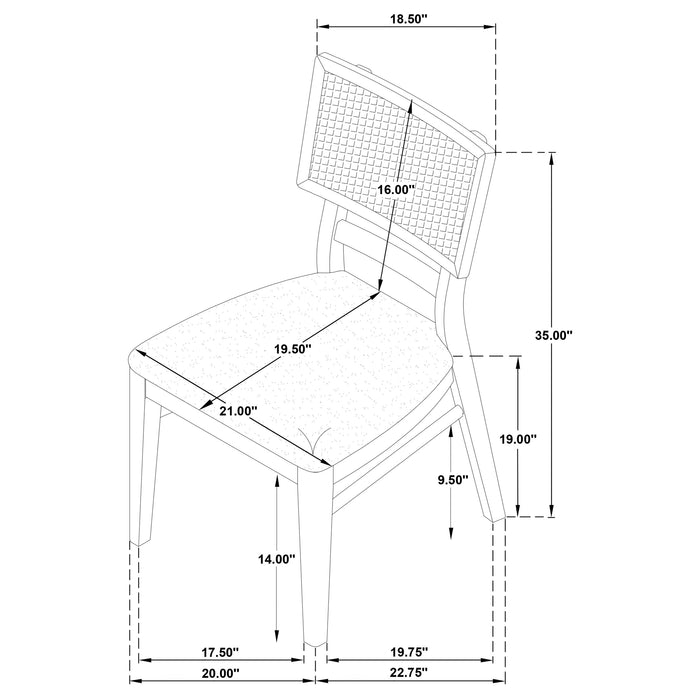 Kailani 10-piece Wood Dining Set with Sideboard Beige Oak